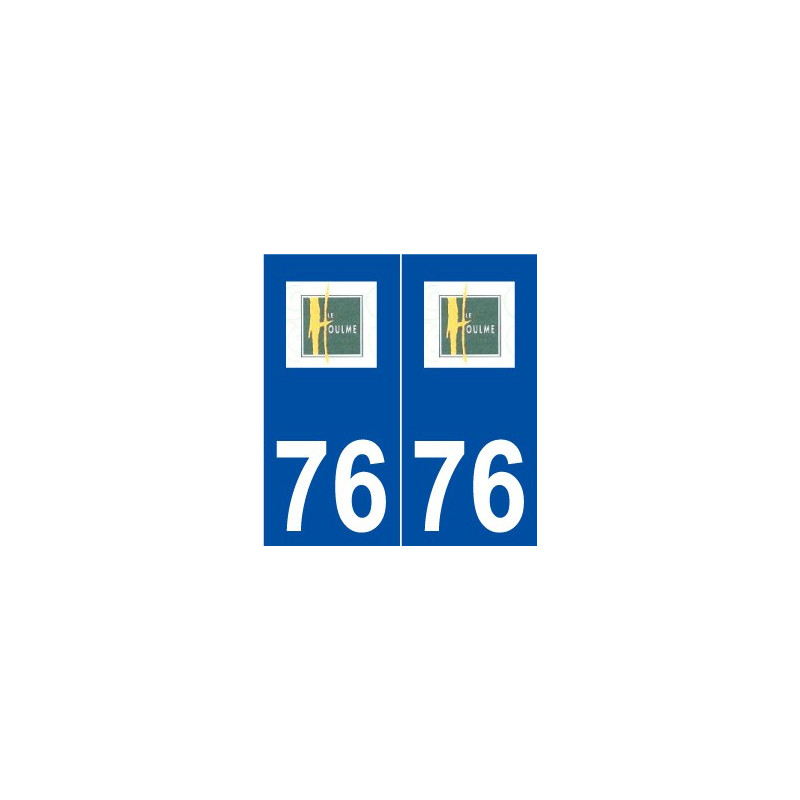 76 Le Houlme logo autocollant plaque stickers ville