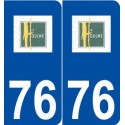 76 Le Houlme logo autocollant plaque stickers ville