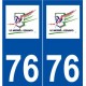 76 Le Mesnil-Esnard logo autocollant plaque stickers ville
