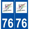 76 Le Mesnil-Esnard logo autocollant plaque stickers ville