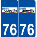 76 Le Petit-Quevilly logo autocollant plaque stickers ville