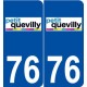 76 Le Petit-Quevilly logo autocollant plaque stickers ville