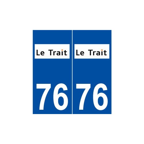 76 Le Trait logo autocollant plaque stickers ville