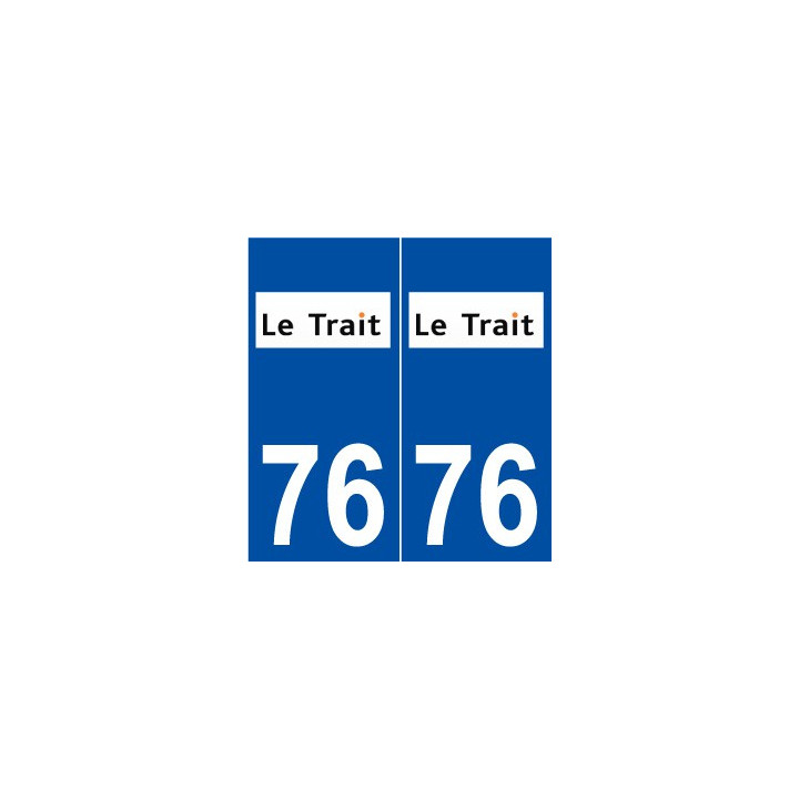76 Le Trait logo autocollant plaque stickers ville
