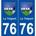 76 Le Tréport blason autocollant plaque stickers ville