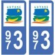 973 Guyane autocollant plaque 