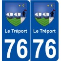76 Le Tréport blason autocollant plaque stickers ville