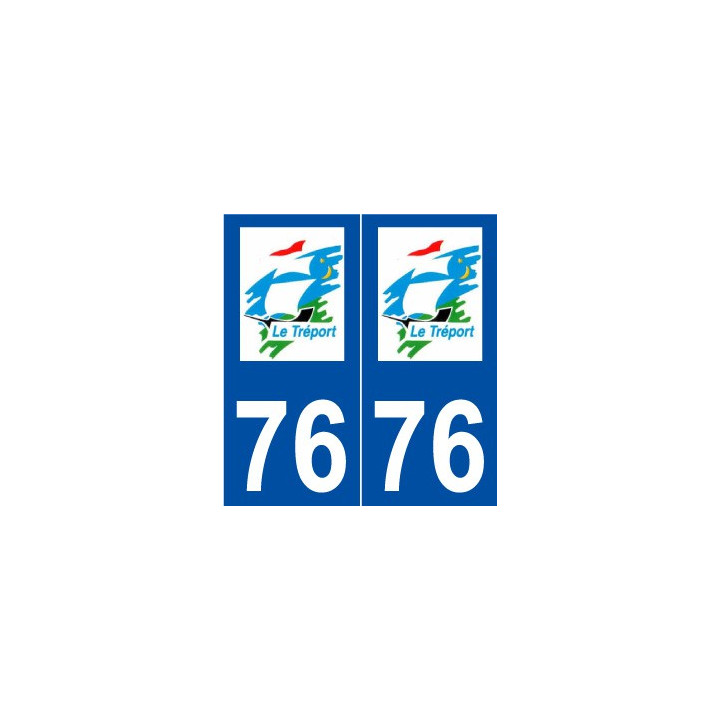 76 Le Tréport logo autocollant plaque stickers ville
