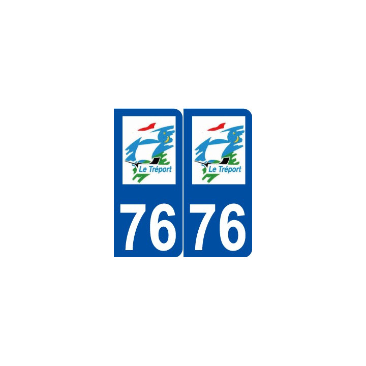 76 Le Tréport logo autocollant plaque stickers ville