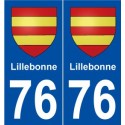 76 Lillebonne blason autocollant plaque stickers ville
