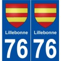 76 Lillebonne blason autocollant plaque stickers ville
