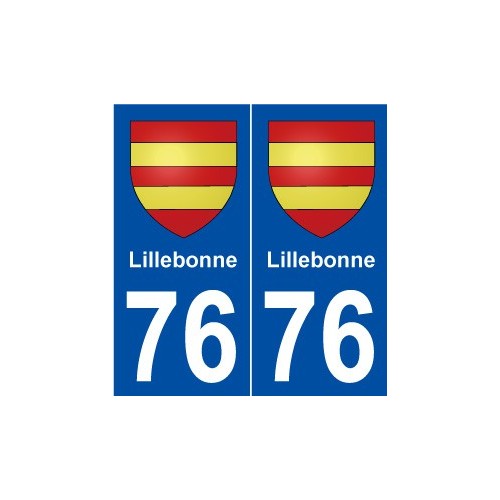 76 Lillebonne blason autocollant plaque stickers ville