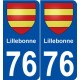 76 Lillebonne blason autocollant plaque stickers ville