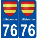 76 Lillebonne blason autocollant plaque stickers ville
