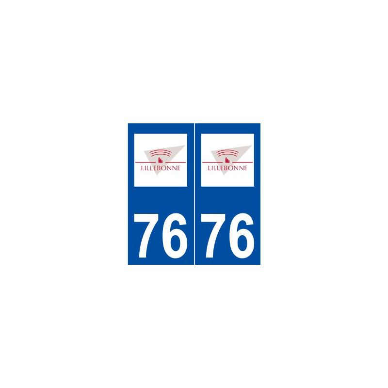 76 Lillebonne logo autocollant plaque stickers ville