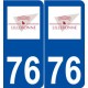 76 Lillebonne logo autocollant plaque stickers ville