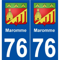 76 Maromme blason autocollant plaque stickers ville