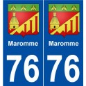 76 Maromme blason autocollant plaque stickers ville