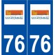 76 Maromme logo autocollant plaque stickers ville