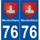 76 Montivilliers blason autocollant plaque stickers ville