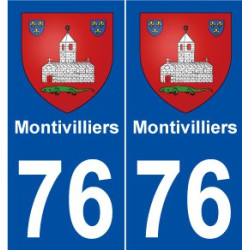 76 Montivilliers blason autocollant plaque stickers ville