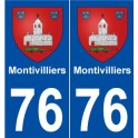 76 Montivilliers blason autocollant plaque stickers ville