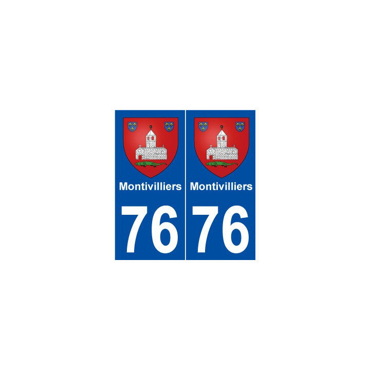 76 Montivilliers blason autocollant plaque stickers ville