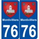 76 Montivilliers blason autocollant plaque stickers ville