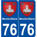 76 Montivilliers blason autocollant plaque stickers ville