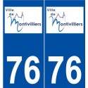76 Montivilliers logo autocollant plaque stickers ville