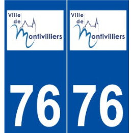 76 Montivilliers logo autocollant plaque stickers ville