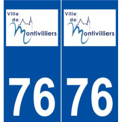 76 Montivilliers logo autocollant plaque stickers ville