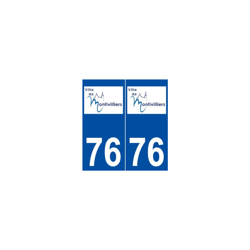 76 Montivilliers logo autocollant plaque stickers ville