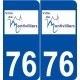 76 Montivilliers logo autocollant plaque stickers ville