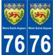 76 Mont-Saint-Aignan blason autocollant plaque stickers ville