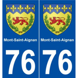 76 Mont-Saint-Aignan blason autocollant plaque stickers ville