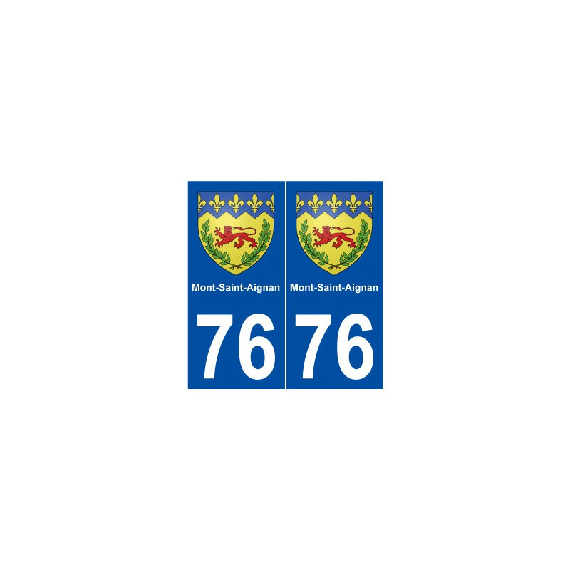76 Mont-Saint-Aignan blason autocollant plaque stickers ville