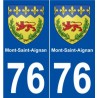 76 Mont-Saint-Aignan blason autocollant plaque stickers ville