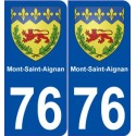 76 Mont-Saint-Aignan blason autocollant plaque stickers ville
