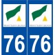 76 Mont-Saint-Aignan logo autocollant plaque stickers ville