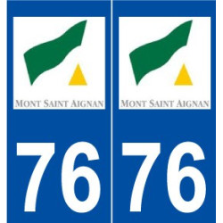 76 Mont-Saint-Aignan logo autocollant plaque stickers ville
