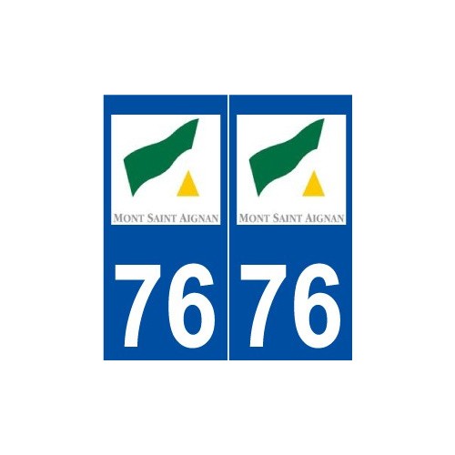 76 Mont-Saint-Aignan logo autocollant plaque stickers ville