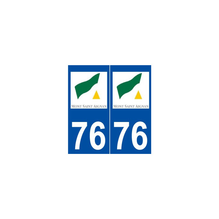 76 Mont-Saint-Aignan logo autocollant plaque stickers ville