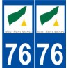 76 Mont-Saint-Aignan logo autocollant plaque stickers ville
