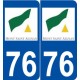 76 Mont-Saint-Aignan logo autocollant plaque stickers ville
