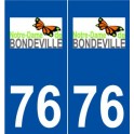 76 Notre-Dame-de-Bondeville logo autocollant plaque stickers ville