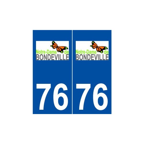 76 Notre-Dame-de-Bondeville logo autocollant plaque stickers ville