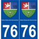 76 Notre-Dame-de-Gravenchon blason autocollant plaque stickers ville
