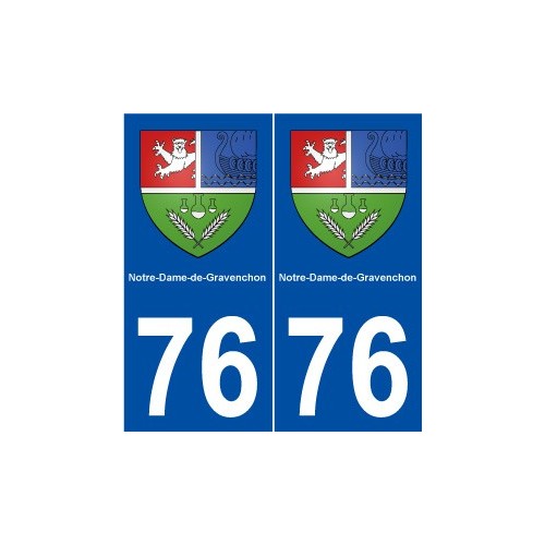 76 Notre-Dame-de-Gravenchon blason autocollant plaque stickers ville