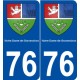76 Notre-Dame-de-Gravenchon blason autocollant plaque stickers ville